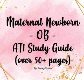Maternal Newborn OB ATI Study Guides - (PDF Digital) | Nursing School Notes
