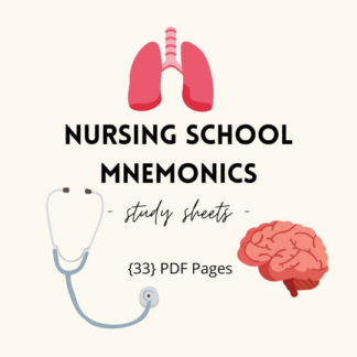 Mnemonics Nursing Notes | Fundamentals of Nursing Cheat Sheets